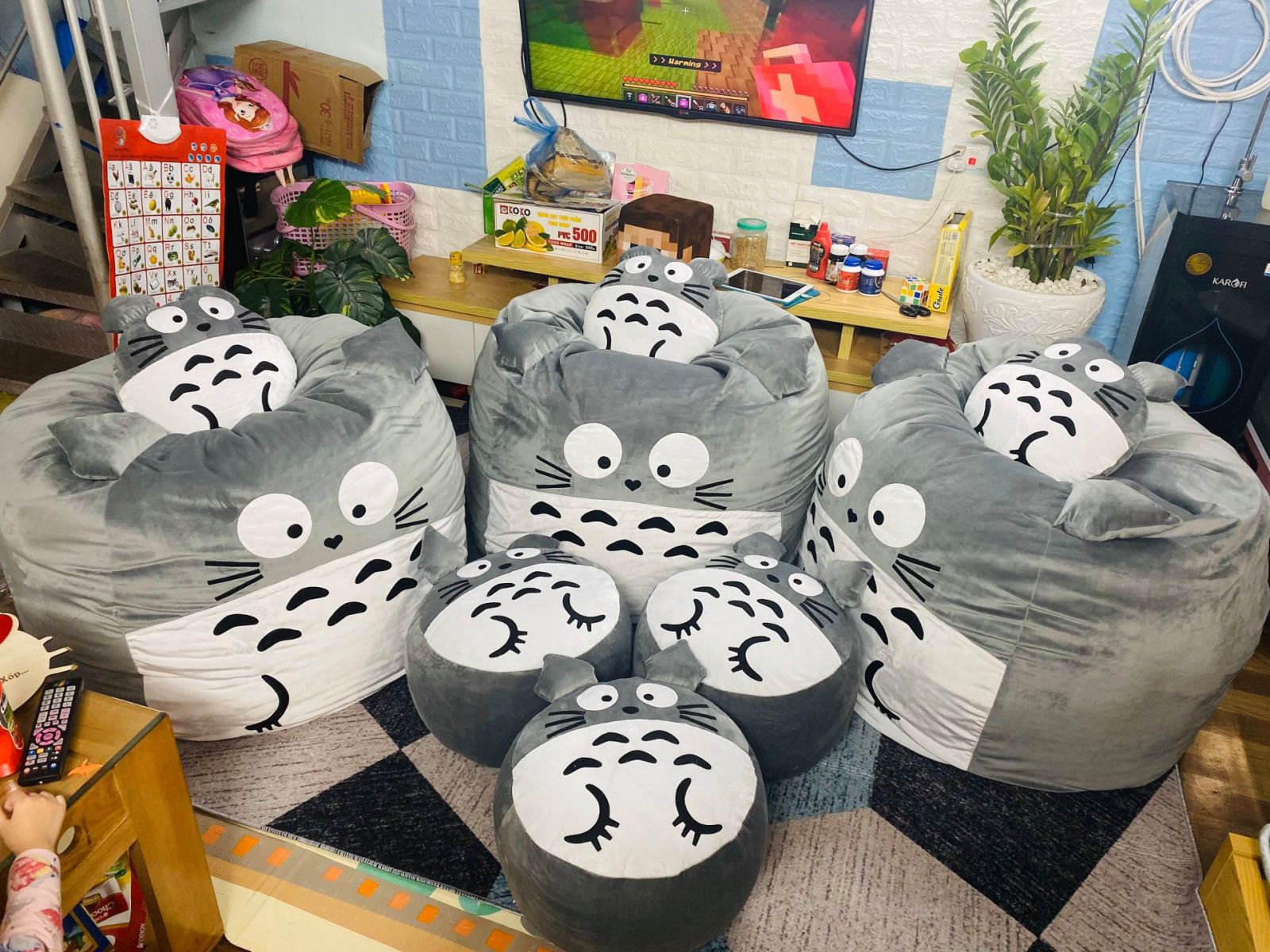   Ghế lười giọt nước hình totoro size XL 90x140cm