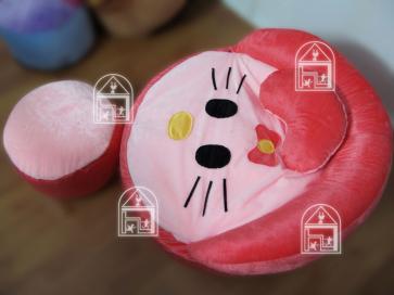   Gối lười trụ tròn Kitty (90 x45) vải Nhung lạnh Hàn Quốc