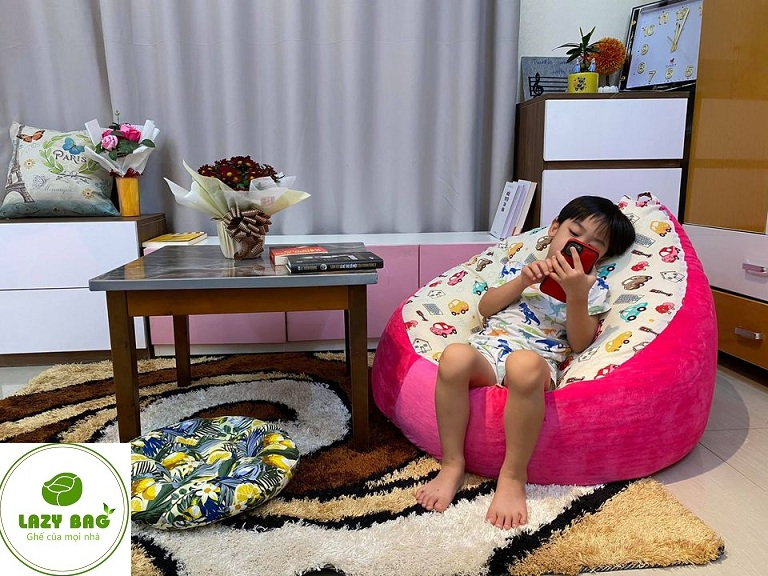   Ghế lười tựa lưng vải Nhung Lạnh + Canvas