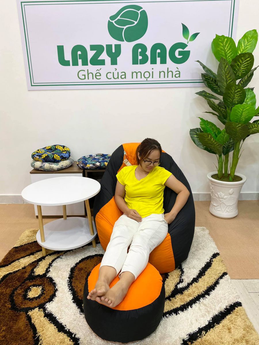   Ghế lười giọt nước tựa lưng size XXL (90 x 140) Vải Nhung Hàn Quốc